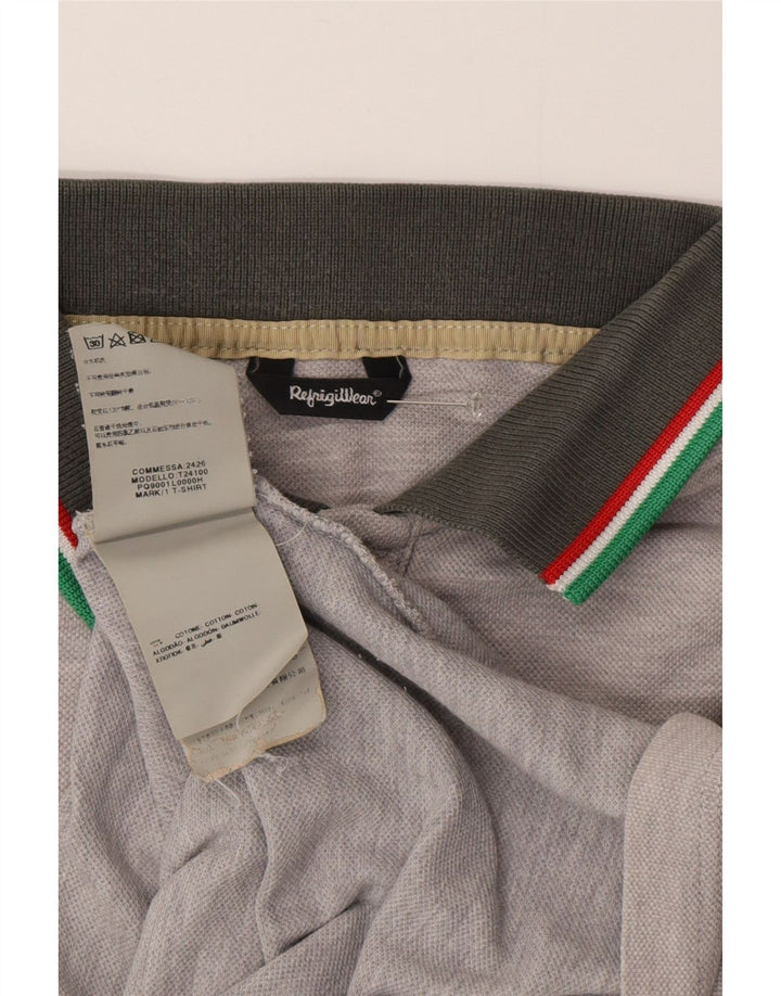 Refrigiwear Herren-Poloshirt, klein, graue Baumwolle