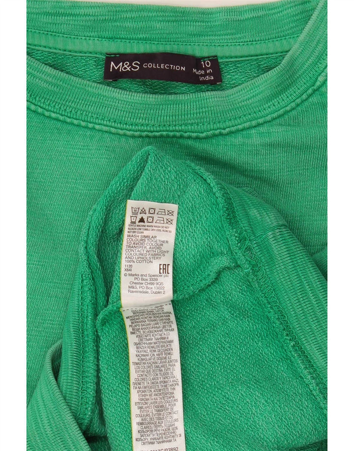Marks & Spencer Damen-Sweatshirt in Übergröße, Gr. 10, Größe S, Grün, Baumwolle