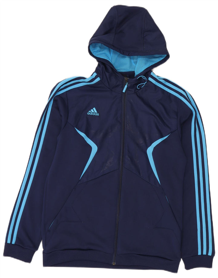 Adidas Herren Zip Hoodie Pullover Medium Marineblau Polyester