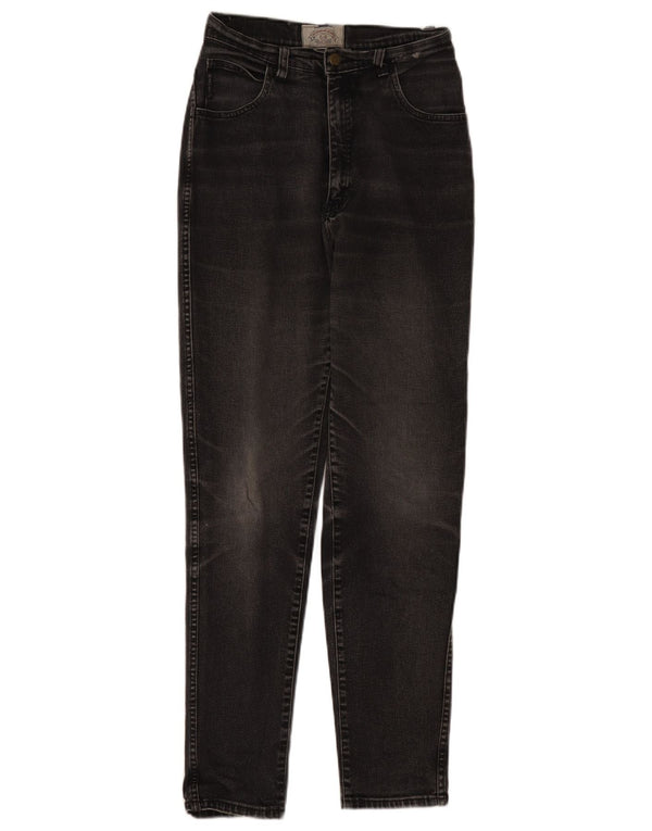 Armani Damen High Waist Tapered Jeans W30 L30 Graue Baumwolle