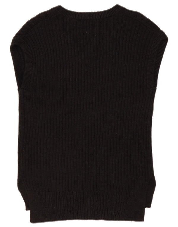 MARKS & SPENCER Damen-Tanktop in Übergröße, Gr. 10, Größe S, Schwarz, Baumwolle