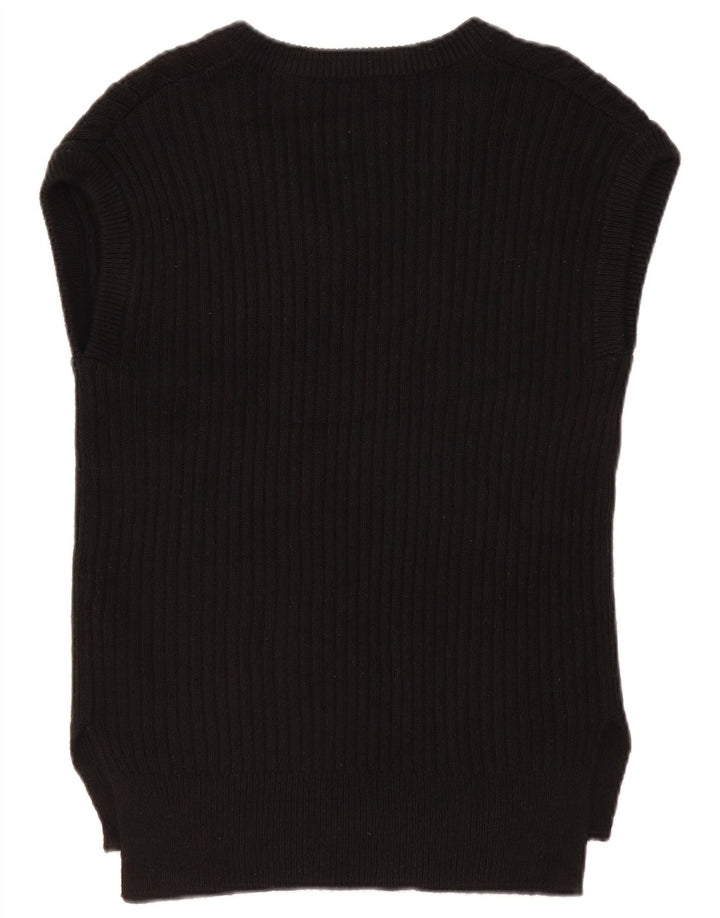 MARKS & SPENCER Damen-Tanktop in Übergröße, Gr. 10, Größe S, Schwarz, Baumwolle