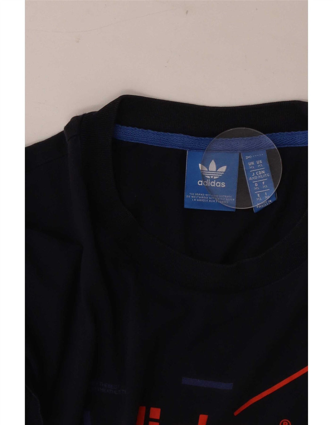 Adidas Herren Grafik T-Shirt Top XL Marineblau