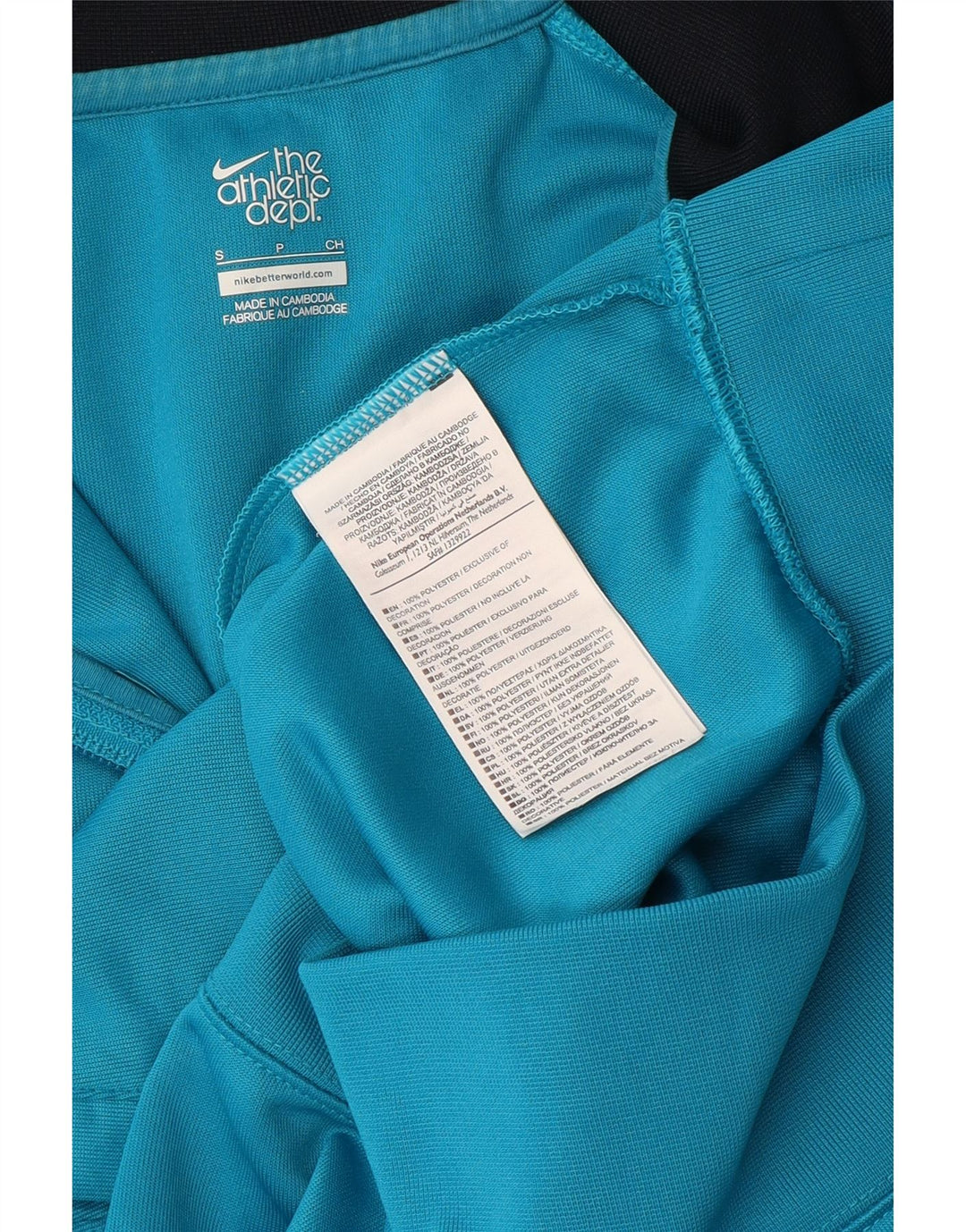 Nike Herren-Trainingsanzug-Oberjacke, kleines blaues Farbblock-Polyester