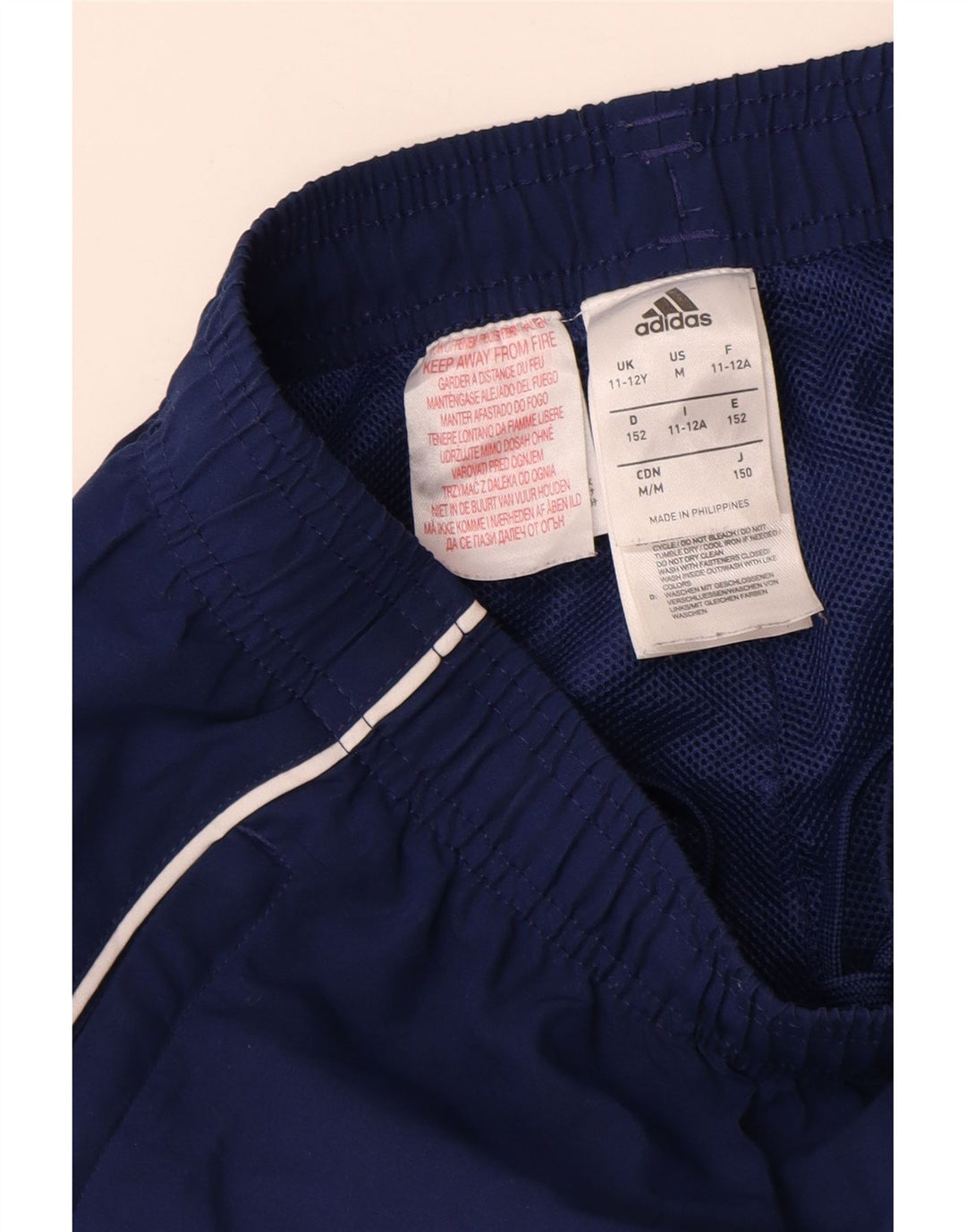 ADIDAS Jungen-Trainingshose, 11–12 Jahre, marineblaues Polyester