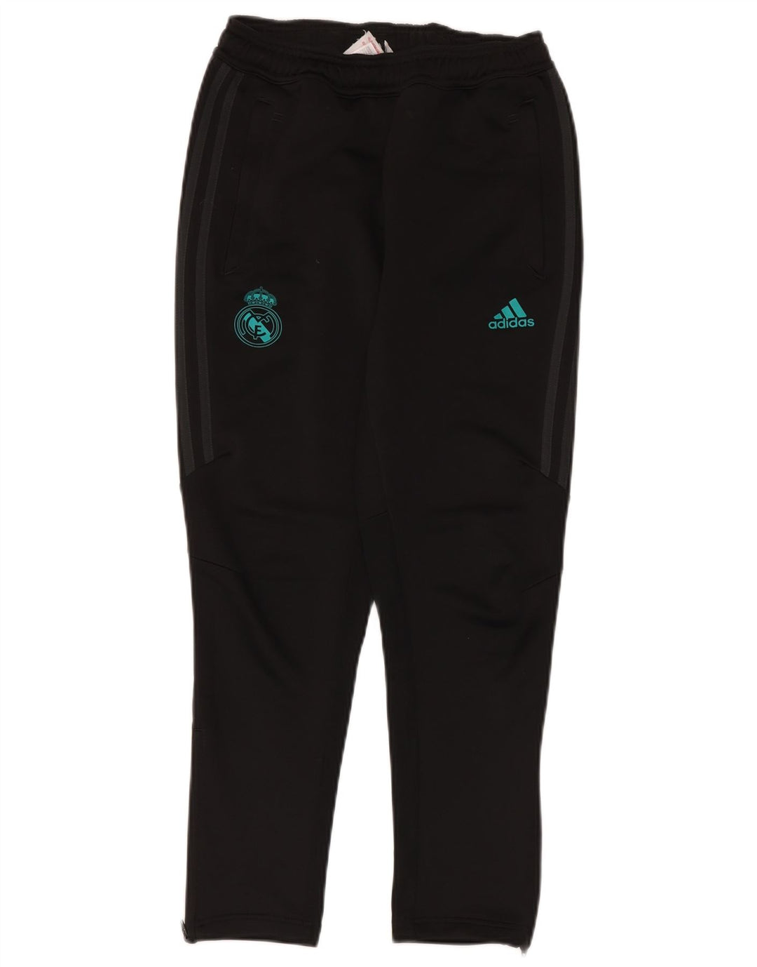 ADIDAS Jungen Real Madrid Trainingshose, 11–12 Jahre, schwarzes Polyester