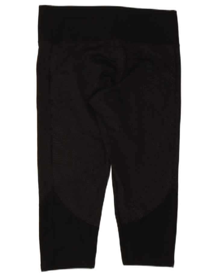 ADIDAS Damen Climalite Capri Leggings UK 16/18 Large Schwarz Polyester