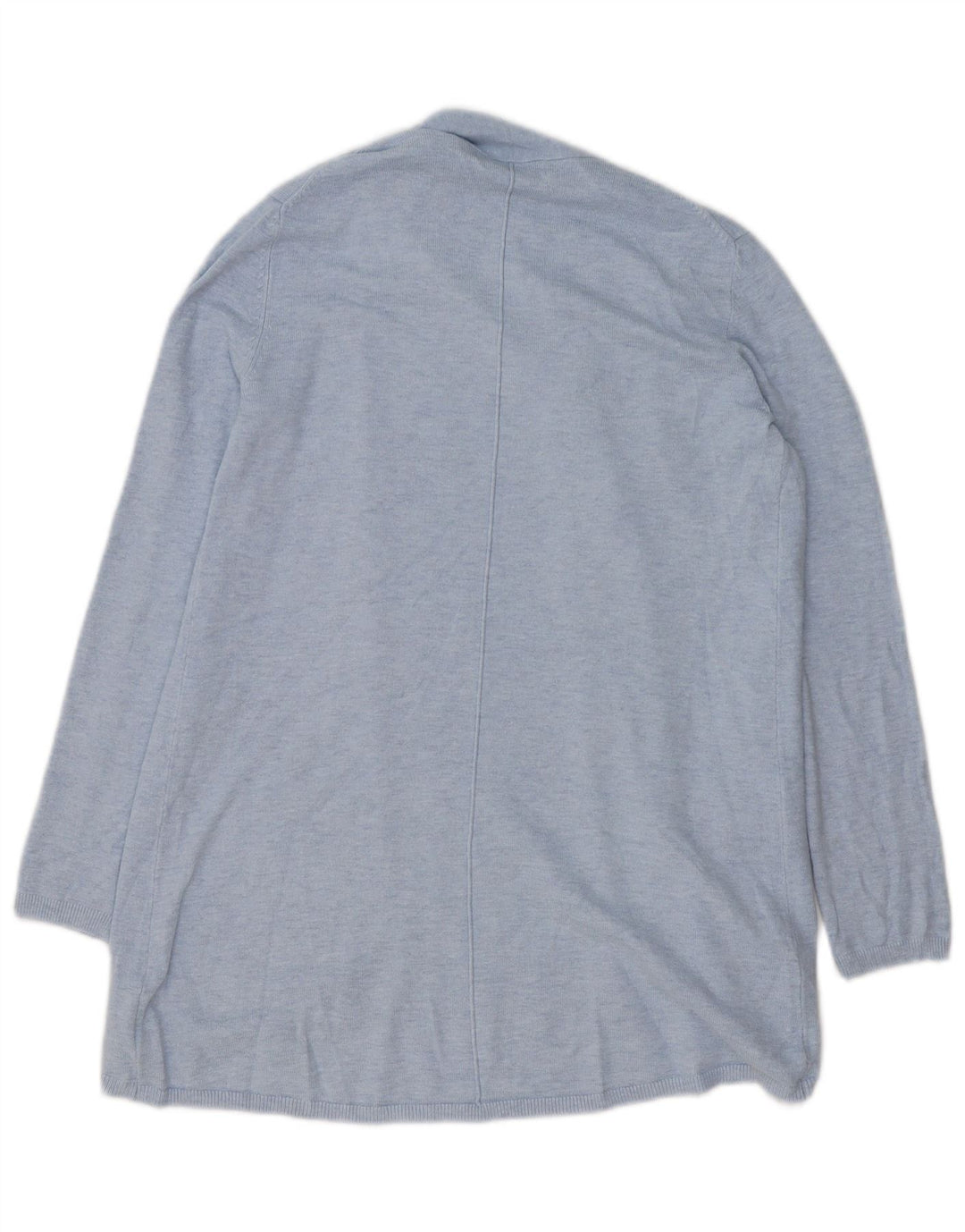 Zara Damen Longline Open Cardigan Pullover UK 16 Large Blau