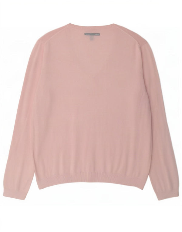 Gant Mens V-Neck Jumper Sweater 3XL Pink Cotton