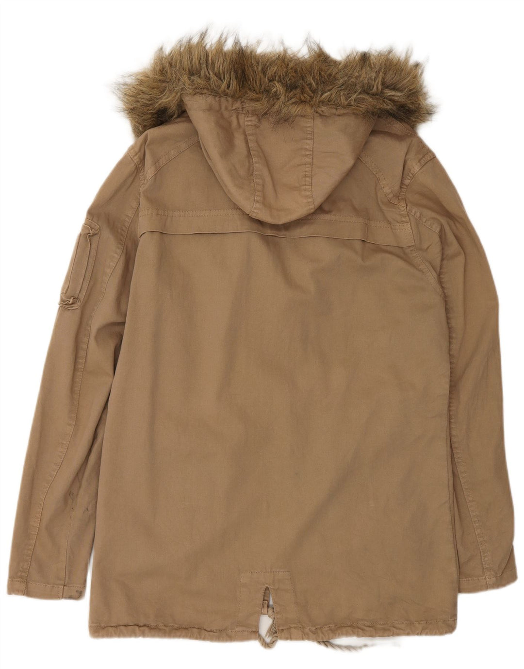 Zara Herren-Parka mit Kapuze, Gr. 36, Größe S, Beige