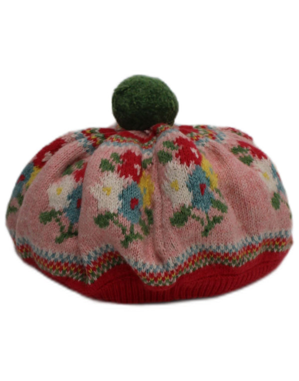 Cath Kidston Baby-Mädchen-Strickmütze mit Bommel, Einheitsgröße, mehrfarbig, Blumenmuster