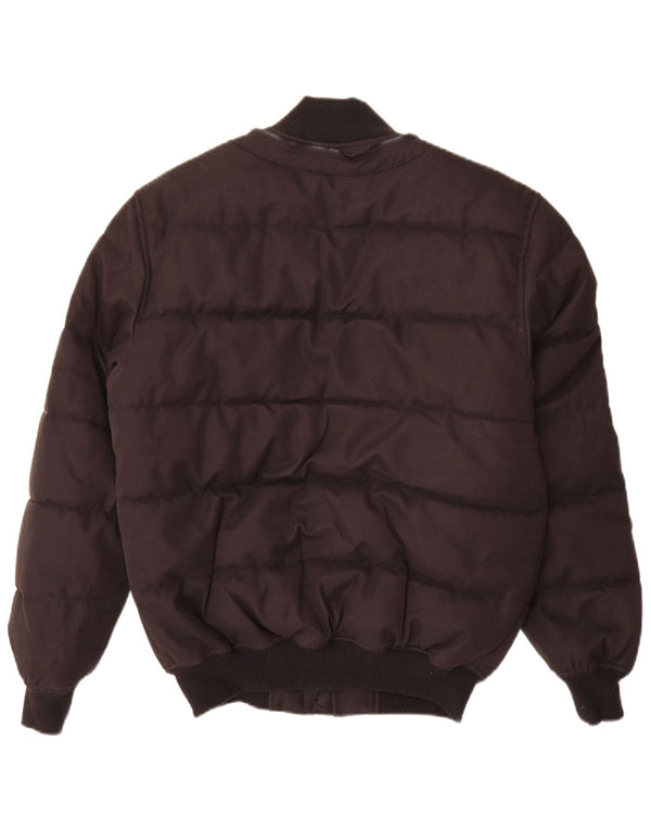 Zara Herren Wattierte Jacke UK 36 Small Schwarz Polyester
