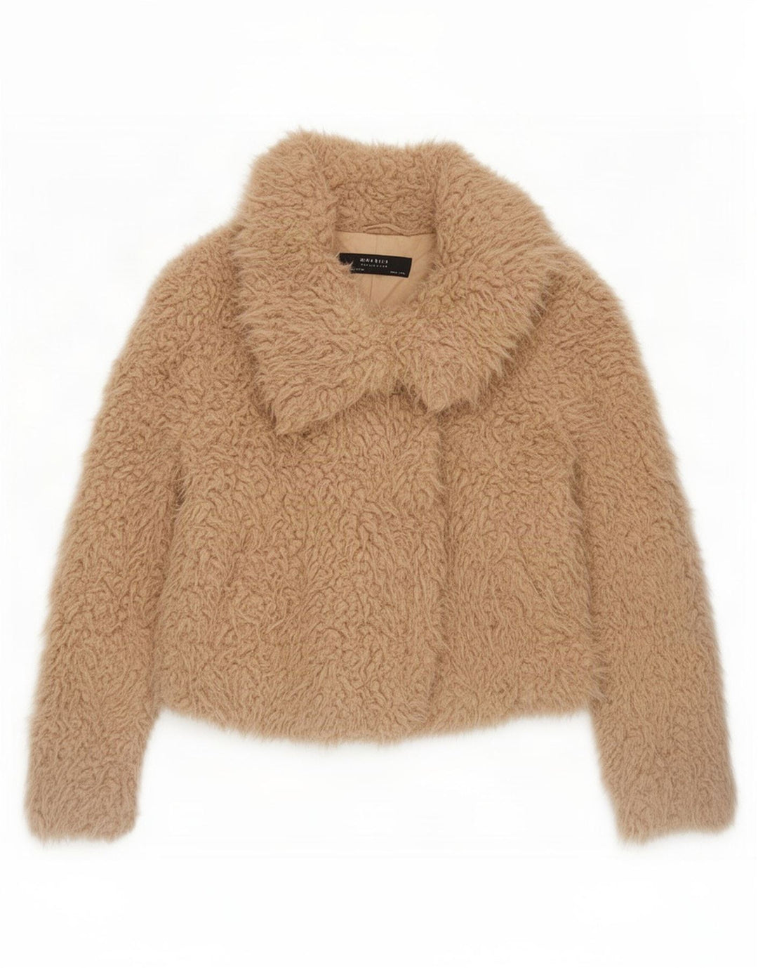Zara Damen Teddybär Bomberjacke UK 14 Medium Beige