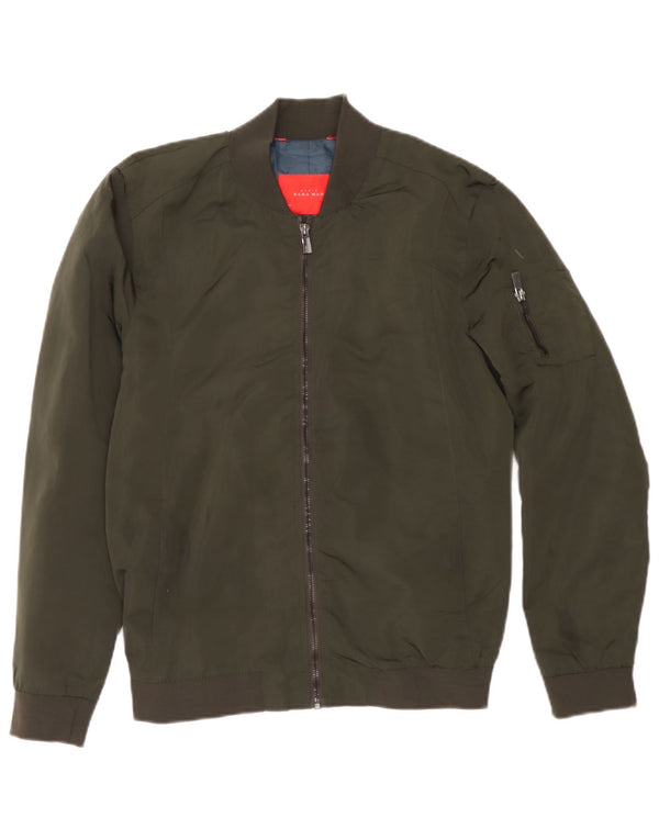 Zara Herren Bomberjacke UK 38 Medium Khaki Polyester