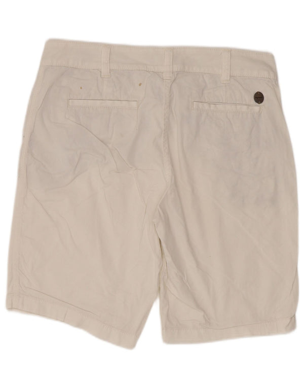 Napapijri Damen Chinoshorts IT 40 Small W27 Weiße Baumwolle