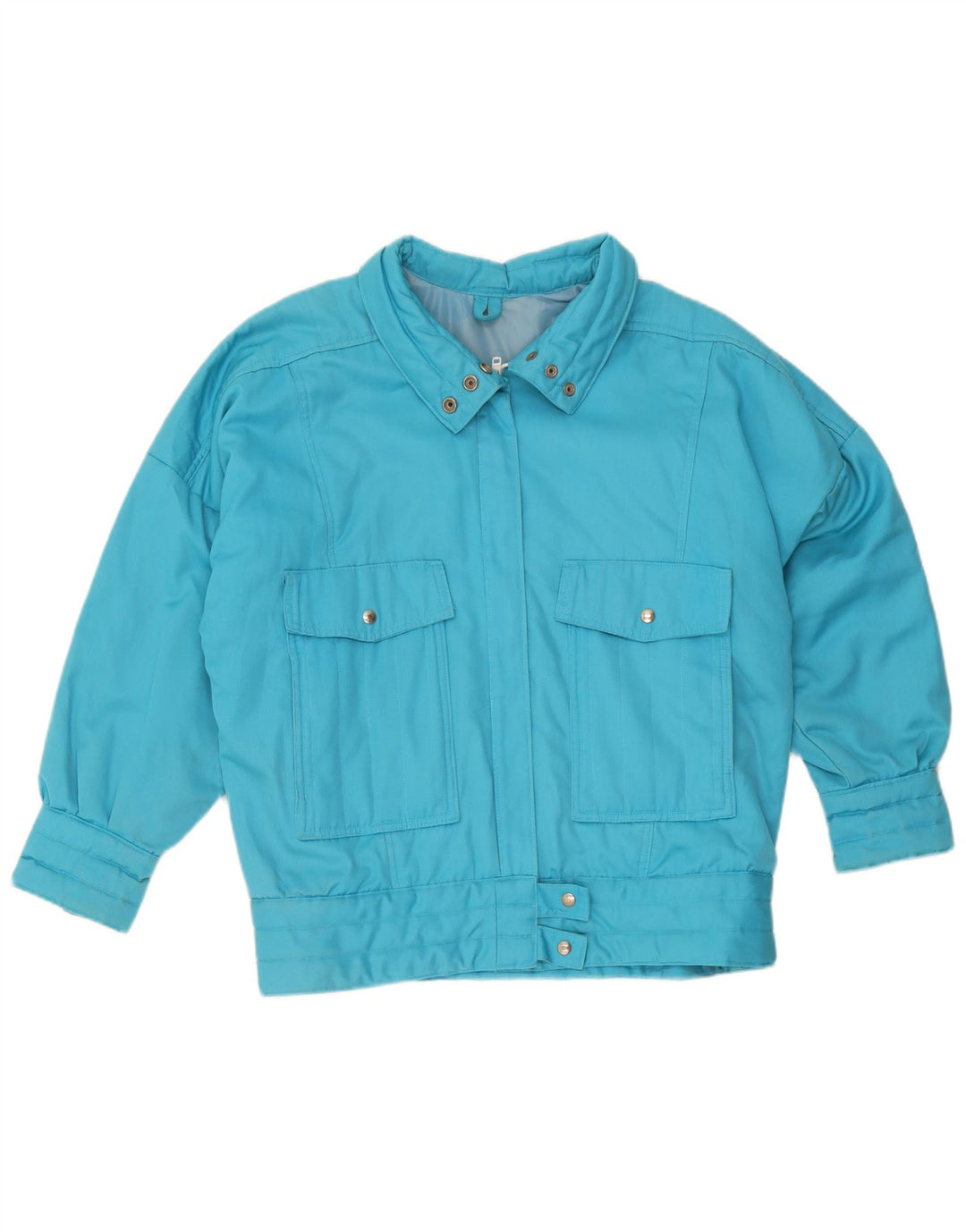 Vintage Damen Bomberjacke UK 18 XL Blau