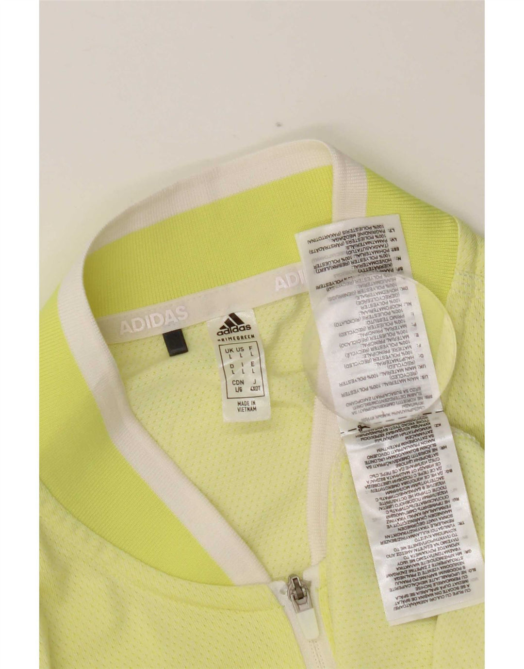Adidas Damen Weste Top UK 14 Large Gelb Polyester
