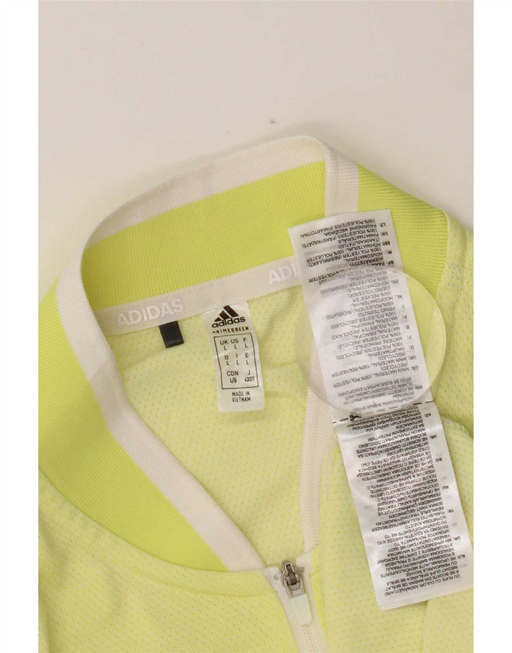 Adidas Damen Weste Top UK 14 Large Gelb Polyester