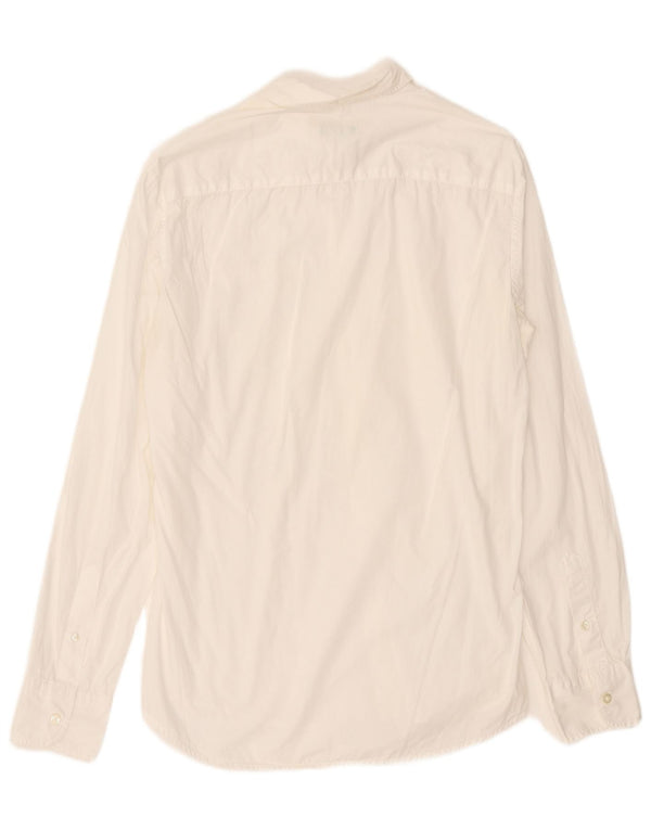 Benetton Mens Shirt Medium White Cotton