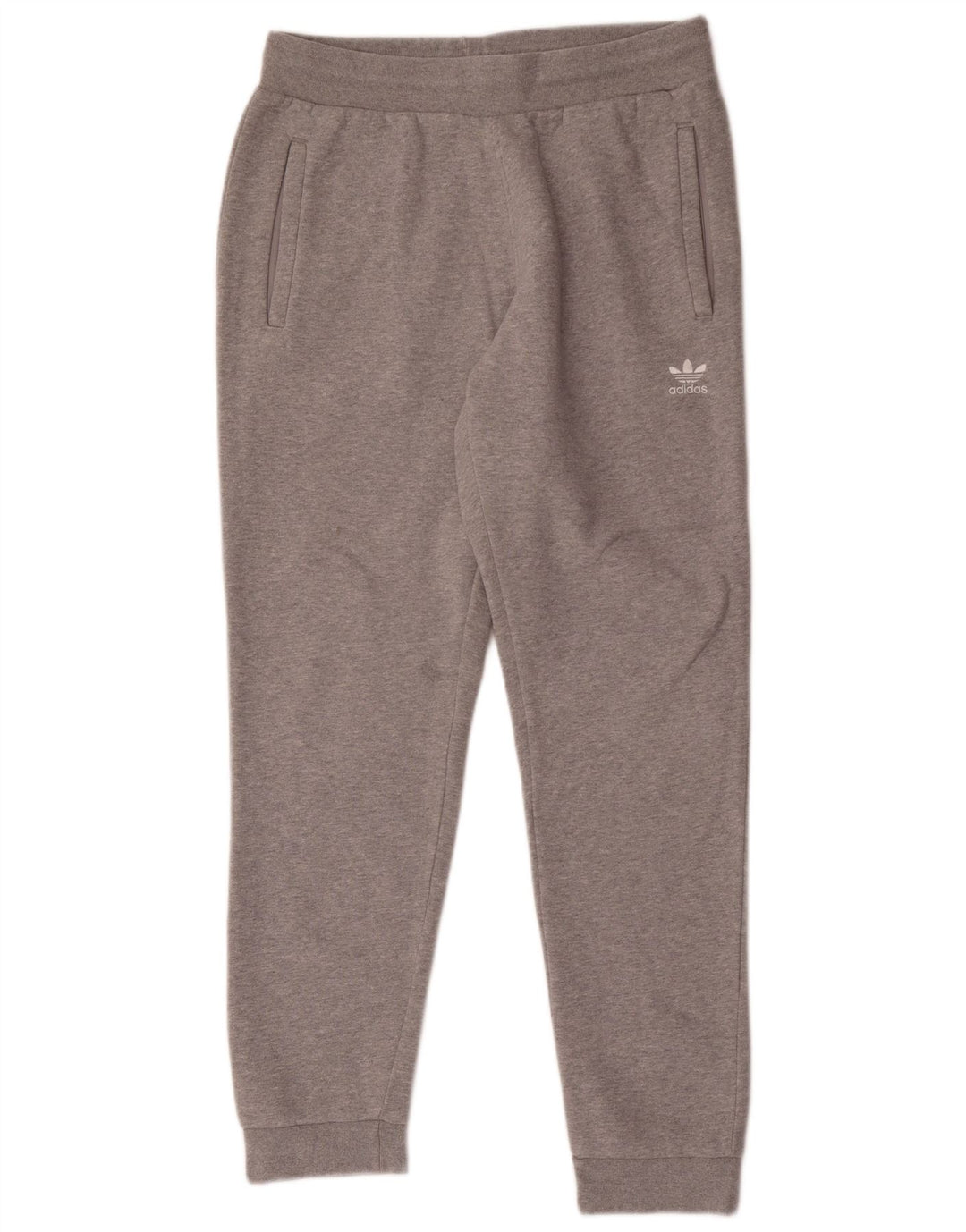Adidas Herren-Trainingshose, Jogginghose, mittelgrau gefleckte Baumwolle