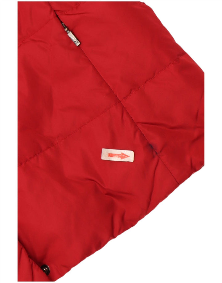 Max Mara Womens Weekend Übergroße wattierte Jacke UK 10 Small Rotes Nylon
