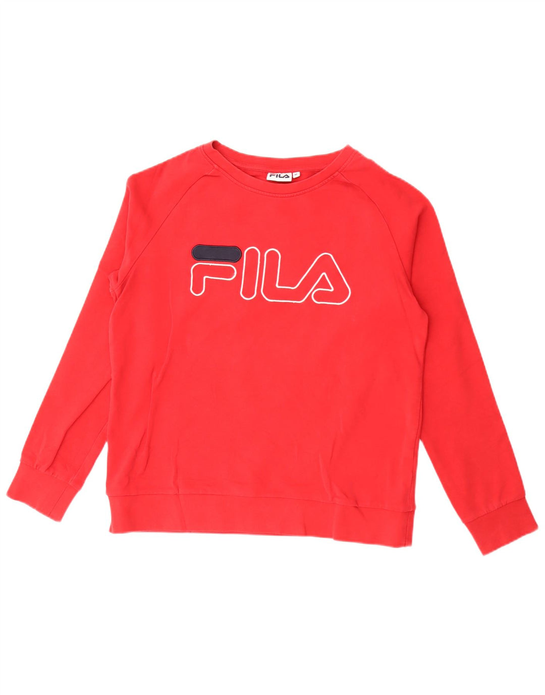 Fila Herren Grafik-Sweatshirt-Pullover aus mittelroter Baumwolle