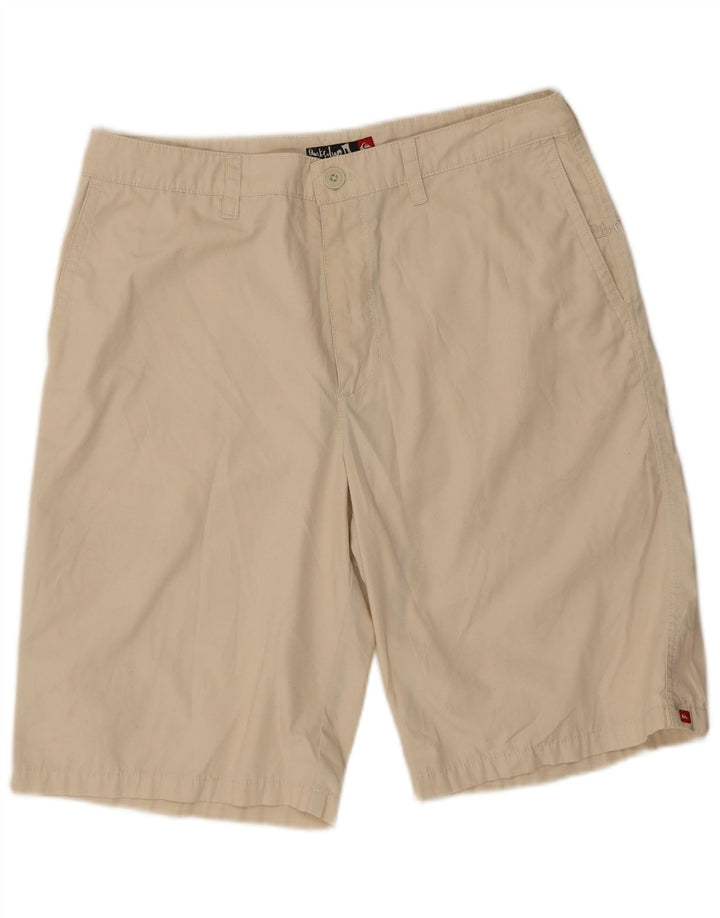 Vintage Herren Chino Shorts W33 Medium Beige Polyester
