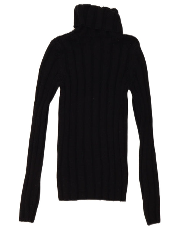 Hugo Boss Damen-Pullover mit Rollkragen, Gr. 8, Größe S, schwarze Wolle