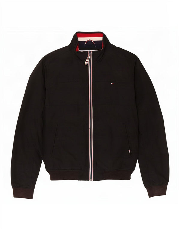 Tommy Hilfiger Herren Bomberjacke UK 40 Large Schwarz Nylon