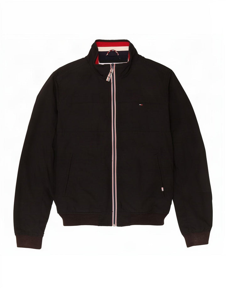 Tommy Hilfiger Herren Bomberjacke UK 40 Large Schwarz Nylon