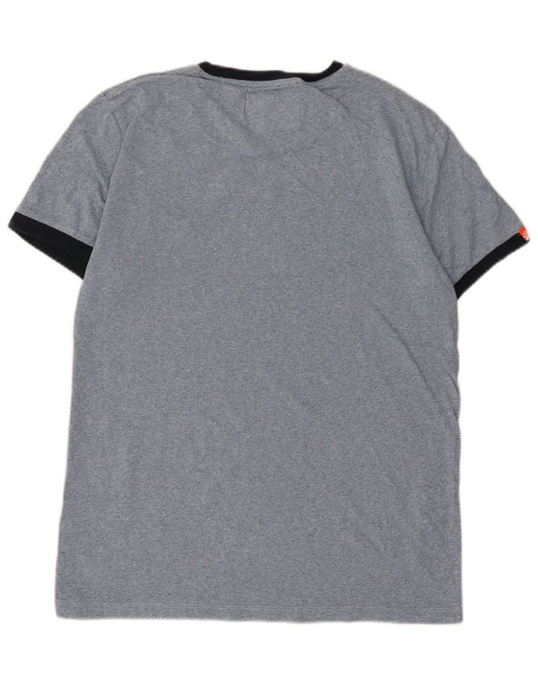 Superdry Herren T-Shirt Top Large Blau Baumwolle