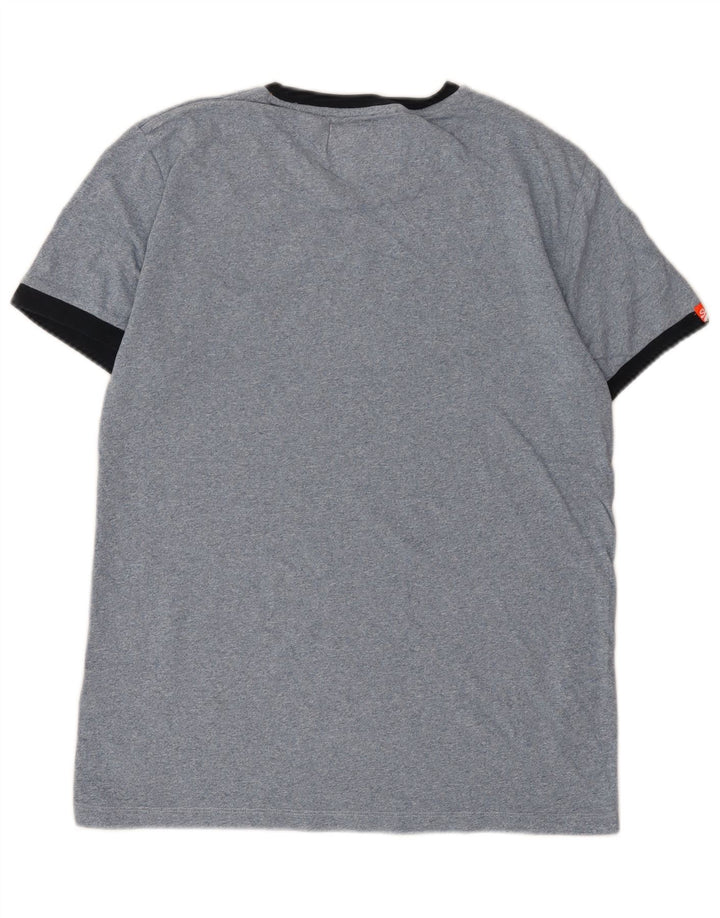 Superdry Herren T-Shirt Top Large Blau Baumwolle
