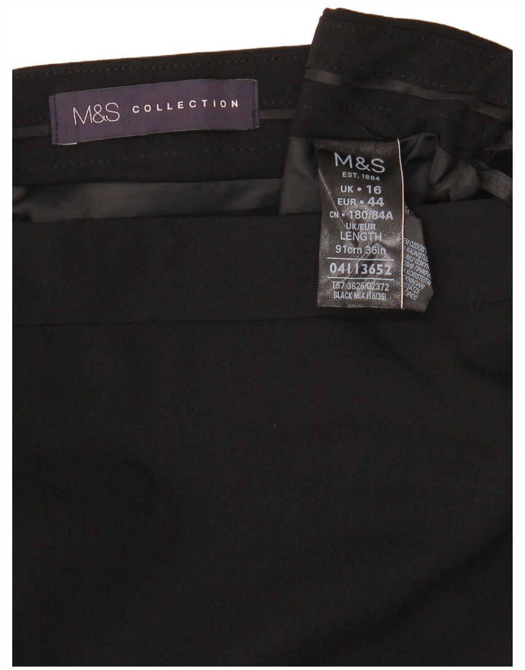 Marks & Spencer Damen Maxirock UK 16 Large W34 Schwarz Polyester
