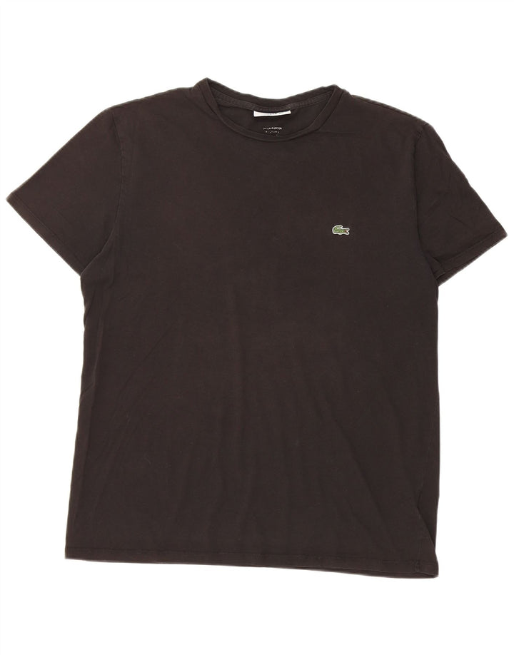 Lacoste Herren T-Shirt Top Mittelschwarze Baumwolle