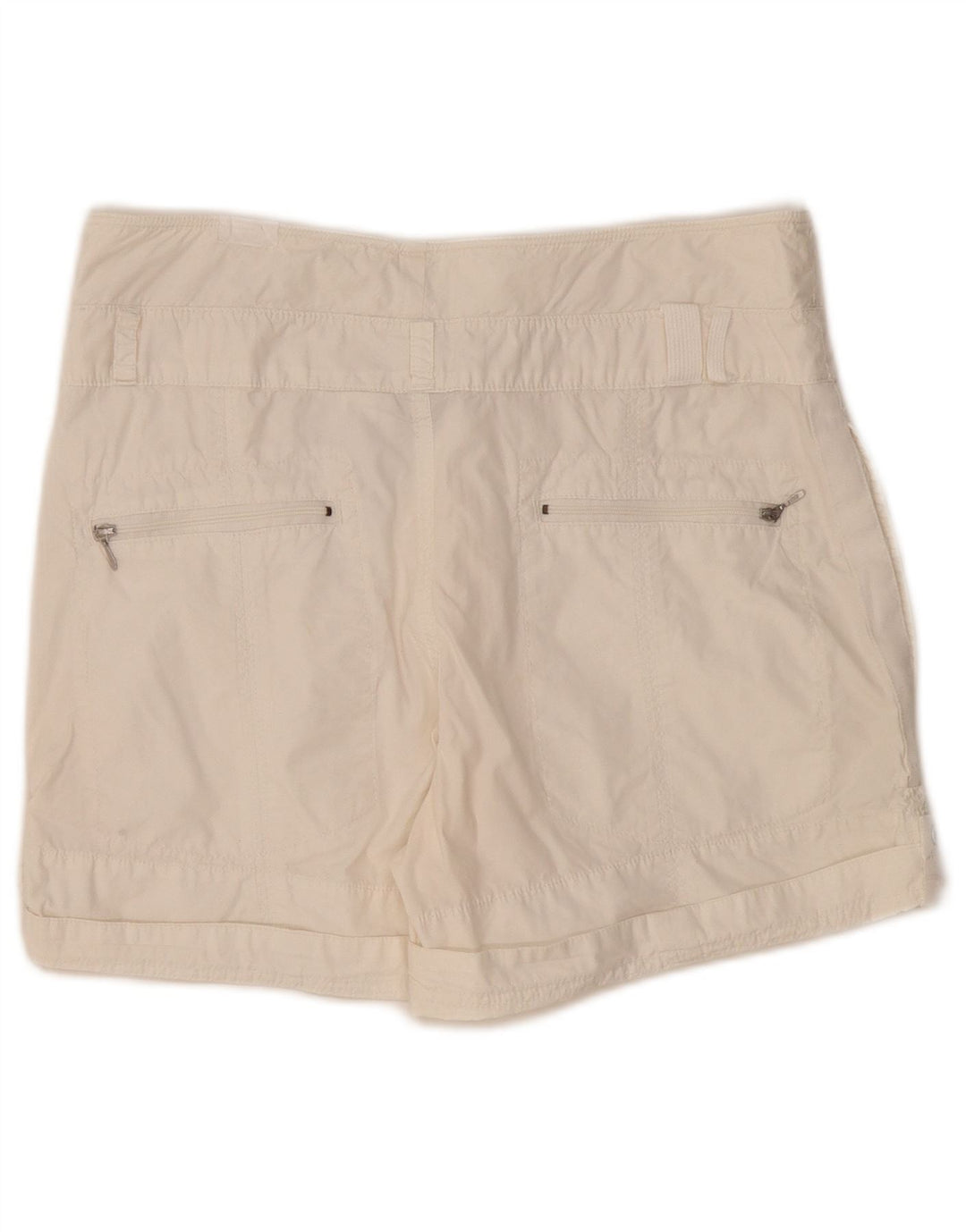 Nike Damen Shorts UK 14 Large W30 Off White Cotton