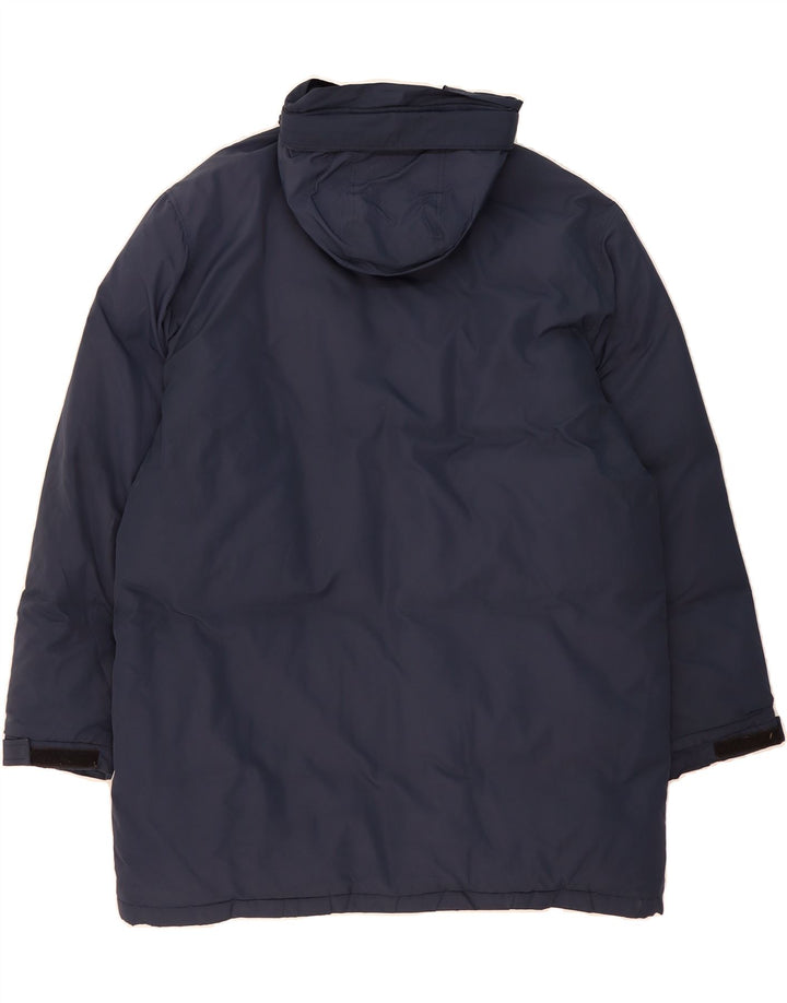 ASICS Mens Hooded Padded Coat UK 42 XL Navy Blue Vintage Asics and Second-Hand Asics from Messina Hembry 