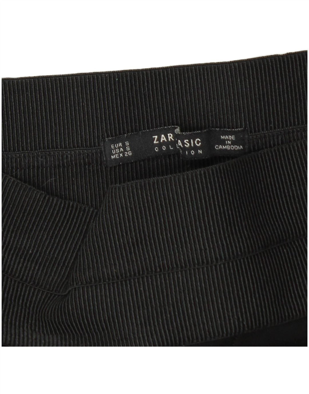Zara Damen Leggings UK 10 Small Schwarz Nadelstreifen