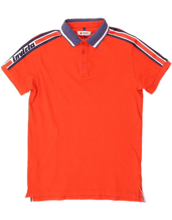 Invicta Herren-Poloshirt mit Grafik, Größe S, Rot, Colourblock-Baumwolle