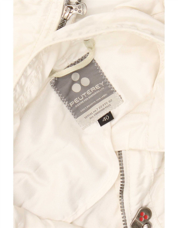 PEUTEREY Damen Crop Bomberjacke IT 40 Small Weiß