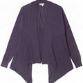 Fat Face Damen Asymmetrischer offener Cardigan-Pullover UK 12 Medium Navy Blue