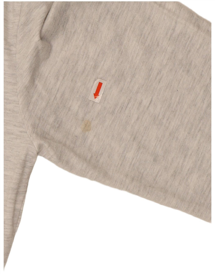 Superdry Herren Grafik-Oberteil, langärmelig, groß, grau gefleckte Baumwolle