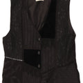 ACCORDO Damen Weste UK 14 Medium Schwarz Patchwork