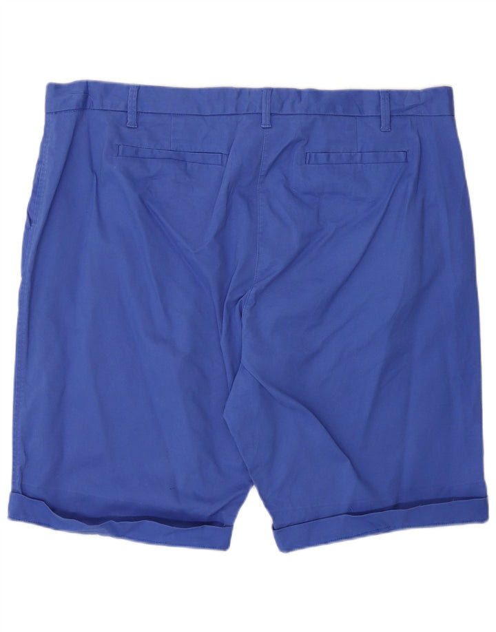 MARKS & SPENCER Damen Chinoshorts UK 22 3XL W42 Blaue Baumwolle