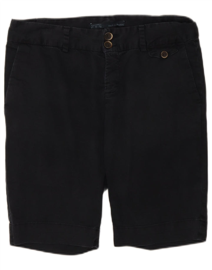 Zara Damen Chinoshorts Medium W28 Marineblau