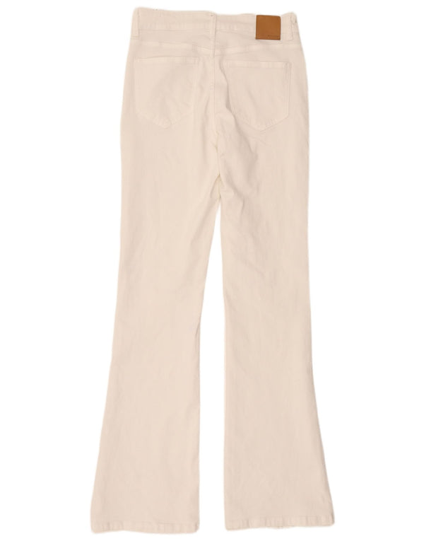 Massimo Dutti Damen Bootcut Jeans EU 40 Medium W30 L34 Weiße Baumwolle