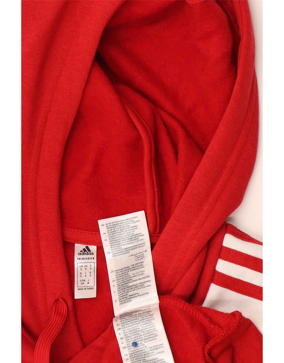 Adidas Herren Kapuzenpullover, klein, rot, Baumwolle