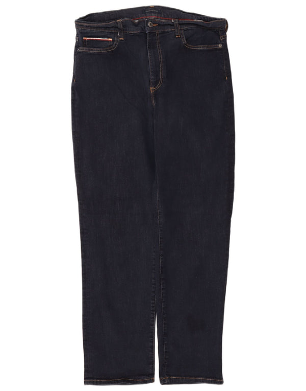 Tommy Hilfiger Damen Straight Jeans US 14 XL W34 L29 Marineblau Baumwolle