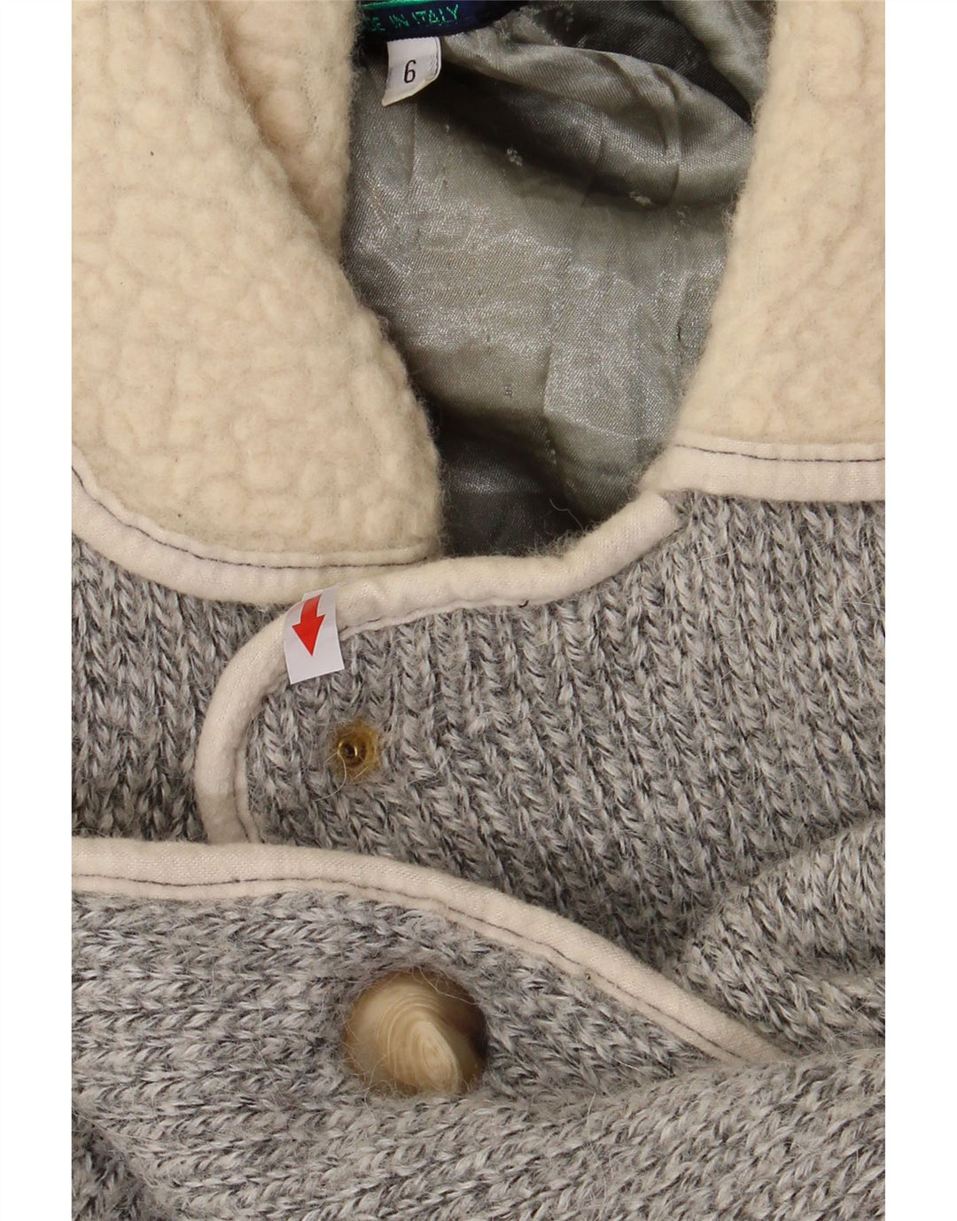 LOLI WOLF Herren Strickjacke XL Grau Farbblock