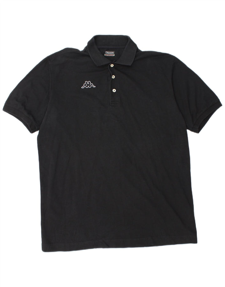 Kappa Herren Poloshirt 2XL Schwarz Baumwolle