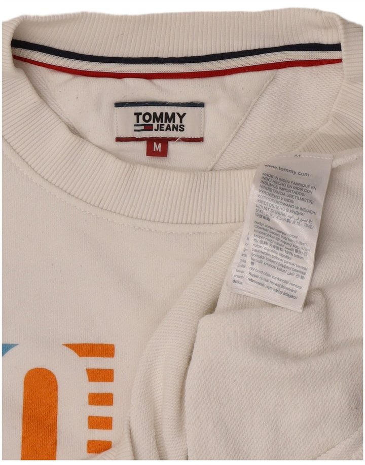 Tommy Hilfiger Damen Grafik-Sweatshirt-Pullover UK 14 Mittelweiß